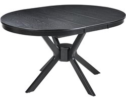 BELIANI TYMIS - Eettafel - Zwart houtkleur - 110-130x110cm - MDF