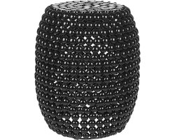 BELIANI UHANA - Bijzettafel - Zwart - Synthetisch materiaal