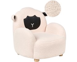 BELIANI ULA - Kinderfauteuil - Off-white - Bouclé