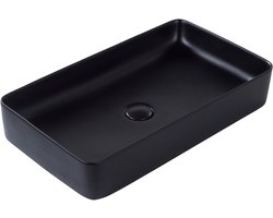 BELIANI ULUA - Wastafel - Zwart - 61 x 35 cm - Keramiek