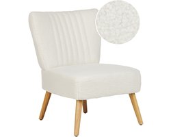 BELIANI VAASA - Fauteuil - Wit - Bouclé