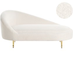 BELIANI VALREAS - Chaise longue - Gebroken wit - Linkszijdig - Bouclé