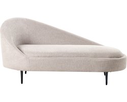 BELIANI VALREAS - Chaise longue - Taupe - Linkszijdig - Polyester