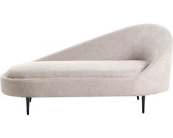 BELIANI VALREAS - Chaise longue - Taupe - Rechtszijdig - Polyester