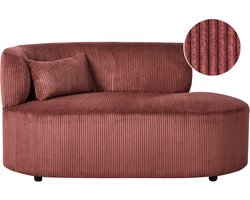 BELIANI VANVEY - Chaise longue - Rood - Linkszijdig - Corduroy
