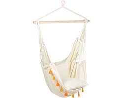 BELIANI VARENA - Hangstoel - Lichtbeige - Katoen