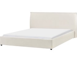 BELIANI VAUCLUSE - Waterbed - Off-white - 180 x 200 cm - Fluweel