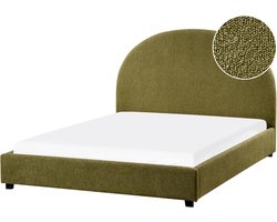 BELIANI VAUCLUSE - Waterbed - Olijfgroen - 140 x 200 cm - Bouclé