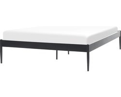 BELIANI VAURS - Tweepersoonsbed - Zwart - 140 x 200 cm - Staal