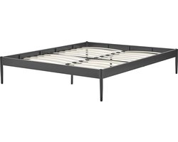 BELIANI VAURS - Tweepersoonsbed - Zwart - 160 x 200 cm - Staal