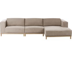 BELIANI VENG - Hoekbank 5-zits - Taupe - Linkszijdig - Polyester