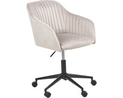 BELIANI VENICE - Bureaustoel - Taupe - Fluweel