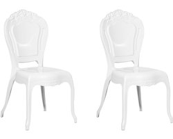 BELIANI VERMONT - Eetkamerstoel - Wit - Polycarbonaat