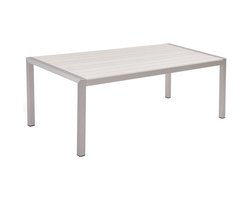 BELIANI VERNIO - Tuintafel - Wit - 90 x 180 cm - Aluminium