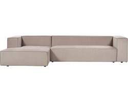 BELIANI VERNON - Hoekbank 3-zits - Taupe - Rechtszijdig - Polyester