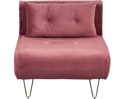 Beliani VESTFOLD - Slaapbank - Roze - Fluweel
