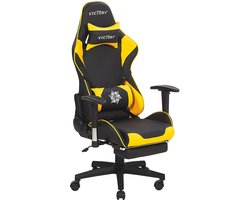 BELIANI VICTORY - Gamestoel - Geel/ Zwart - Kunstleer