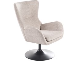 BELIANI VIGGE - Draaifauteuil - Lichtbruin - Polyester