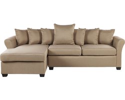 BELIANI VIKNA - Hoekbank - Zandbeige - Rechterzijde - 250 cm - Polyester
