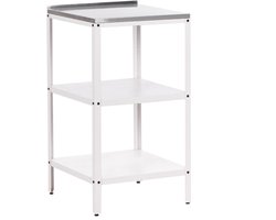 BELIANI VILAMA - Buitenkeuken eiland - Wit - Staal