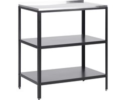 BELIANI VILAMA - Buitenkeuken eiland - Zwart - 80x50x92 cm - Staal