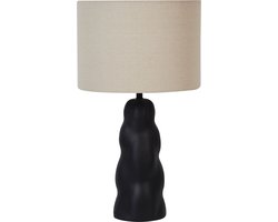 BELIANI VILAR - Tafellamp - Zwart - Keramiek