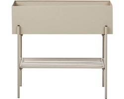 BELIANI VINCA - Verhoogde plantenbak - Beige - Metaal