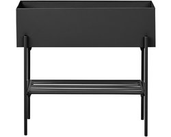 BELIANI VINCA - Verhoogde plantenbak - Zwart - Metaal