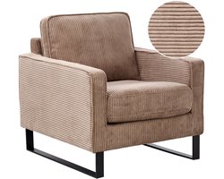 BELIANI VIND - Fauteuil - Beige - Corduroy