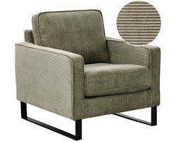 BELIANI VIND - Fauteuil - Groen - Corduroy