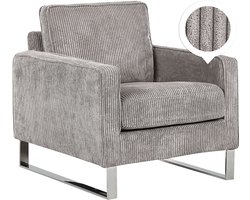 BELIANI VIND - Fauteuil - Lichtgrijs - Corduroy