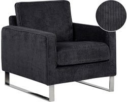 BELIANI VIND - Fauteuil - Zwart - Corduroy