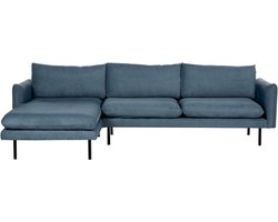 BELIANI VINTERBRO - Hoekbank - Blauw - Rechtszijdig - Polyester