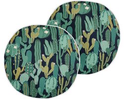 BELIANI VIOZENE - Tuinkussen set van 2 - Groen - 40 cm - Polyester