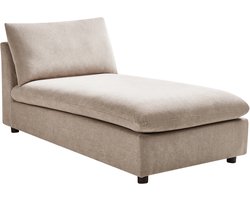 BELIANI VIZILLE - Chaise longue - Taupe - Polyester