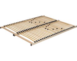 BELIANI VOUZIERS - Lattenbodem - Lichthout - 160 x 200 cm - Berkenhout