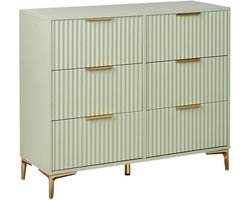 BELIANI WALCOTT - Ladekast met 6 lades - Lichtgroen - MDF