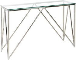BELIANI WESO - Consoletafel - Zilver - Veiligheidsglas