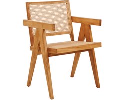 BELIANI WESTBROOK - Eetkamerstoel - Lichtbruin - Mahoniehout