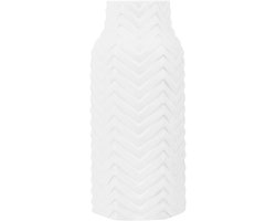 BELIANI XANTHOS - Decoratieve vaas - Wit - Keramiek