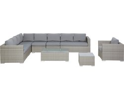 Beliani XXL - Loungeset voor 8 - Grijs - PE rotan
