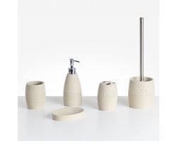 BELIANI YARAPA - Badkameraccessoireset - Lichtbeige - Polyresin