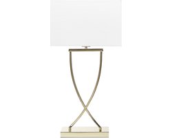 BELIANI YASUNI - Tafellamp - Goud/Wit - Metaal