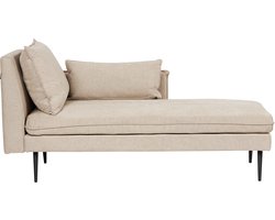 BELIANI YERRES - Chaise longue - Beige - Linkszijdig - Polyester
