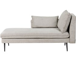BELIANI YERRES - Chaise longue -Grijs - Rechtszijdig - Polyester