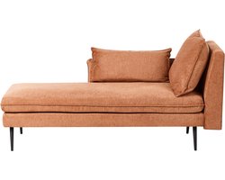 BELIANI YERRES - Chaise longue - Oranje - Rechtszijdig - Polyester