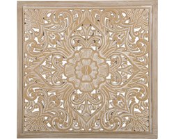 Beliani YONORA - Wanddecoratie - Lichte houtkleur - MDF