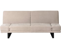 BELIANI YORK - Slaapbank 2-zits - Lichtbeige - Chenille