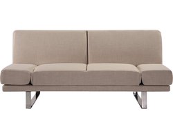 BELIANI YORK - Slaapbank 2-zits - Zandbeige - Polyester