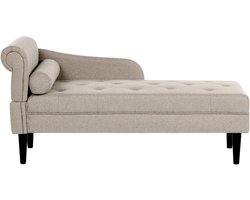 BELIANI YVOIRE - Chaise longue - Beige - Linkszijdig - Stof